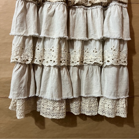 Jaded Gypsy | Layers Of Love Skirt Tiered Ruffle Lace Maxi Skirt Boho One Size - Picture 12 of 12